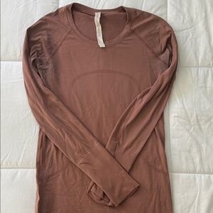 Lululemon Athletica Rust Long Sleeve Top